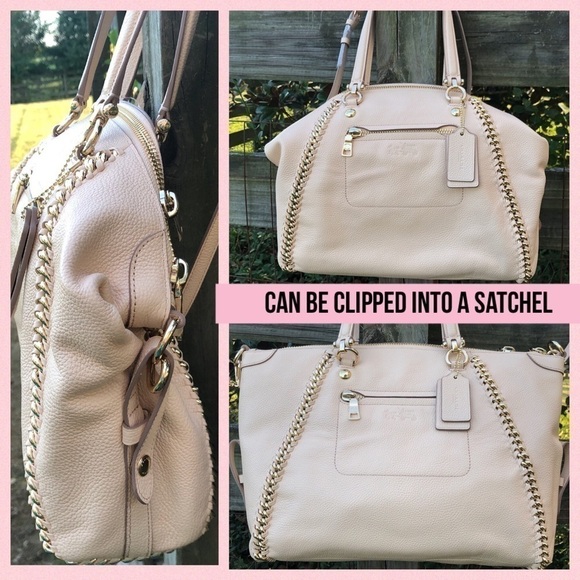 34339 Coach Apricot Peach Whiplash Prairie Bag NWT - Picture 7 of 8